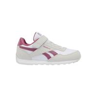Reebok Glide Low Elastic & Top Strap Trainers, White/Barely Grey/Studio Pink, 34 EU, White Barelygrey Studio Pink, 1.5 UK