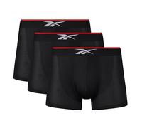 Reebok Glynn Boxers For Men | Pack of 3 Sports Trunks, Breathable & Stretchable Men's Underwear | Multipack Boxer Shorts, Black