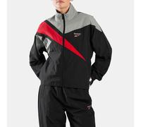 Reebok - Icon Open Hem Women's Track Top, BLACK/GREY 2/VECTOR RED, Size: 2XS