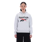 Reebok - ID 2-Color Logo Fleece Women's Hoodie, Silver Marl, Size: XS