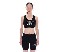 Reebok - ID Logo Cotton Sports Bra Top, Black, Size: S