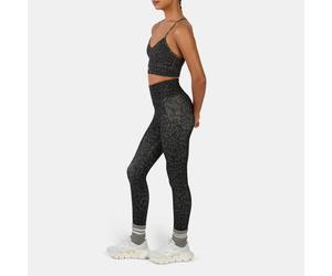 Reebok - ID Train High Rise Printed Women's Leggings, Black/Grey 6, Size: M
