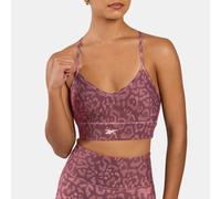Reebok - ID Train Printed Tri-Back Bra, Blackberry/Playful Pink, Size: 2XS