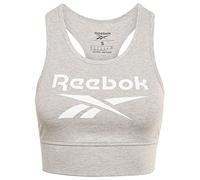 Reebok Womens Identity' Sports Bra, Medium Grey Heather/White, L EU