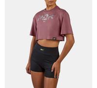 Reebok - Lab Women's Cropped Graphic T-Shirt, Blackberry, Size: L