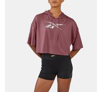 Reebok - Lab Women's Cropped Hoodie, Blackberry, Size: M