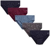 Reebok Low Rise Mens Underwear Briefs - 5 Pack Performance Briefs Cotton Underwear For Men with Contour Pouch (Sizes: S-XL), Blue/Navy/Grape, S