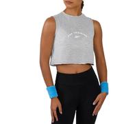 Reebok Lux Cropped Graphic Tank Gray