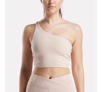 Reebok - Lux One Shoulder Fitted Cropped Tank, Muted Clay, Size: M