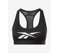 Reebok Lux Vector Racer Medium Impact Sports Bra Black XS Women