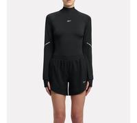 Reebok - Lux Speed Interlock Mock Neck Long Sleeve, Black, Size: S