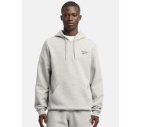Reebok male Identity Small Logo Cotton Rich Hoodie - Grey, Grey