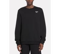 Reebok male Identity Small Logo Fleece Sweatshirt - Black, Black
