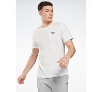 Reebok male Identity Small Logo Pure Cotton T-Shirt - White, White,Black/Black