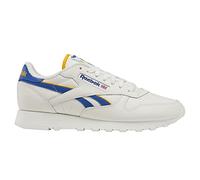 Reebok Women's Classic Leather Sneaker, Chalk Vector Blue Collegiate Gold, 2.5 UK