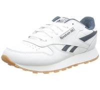 Reebok Unisex Kids Classic Leather Gymnastics Shoe, Ftwr White Hoops Blue F23 Reebok Lee 7, 5.5 UK