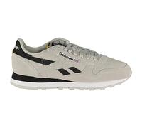 Reebok Men Classic Leather Sneaker, Steely Fog F23/Core Black/Retro Gold F23-R, 4.5