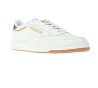 Reebok Men Club C 85 Sneaker, Chalk/Reebok Rubber Gum-06/Retro Gold F23-R, 4