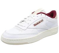 Reebok Unisex Club C 85 Sneaker, Ftwr White Stucco Classic Maroon F23, 3 UK