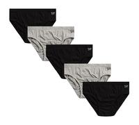 Reebok Men?s Underwear ? Low Rise Briefs with Contour Pouch (5 Pack), Size Medium, Black/Grey