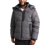 Reebok Men’s Winter Coat - Heavyweight Bubble Puffer Parka - Outerwear Ski Jacket for Men (M-XXL), Charcoal, Large