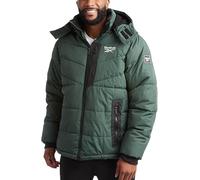 Reebok Men’s Winter Coat - Heavyweight Bubble Puffer Parka - Outerwear Ski Jacket for Men (M-XXL), Hunter, Large