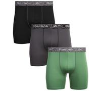 Reebok Men's Underwear - Performance Boxer Briefs (3 Pack), Size X-Large, Sage Green/Grey/Black, Sage Green/Grey/Black, XL