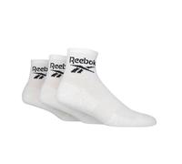 Reebok Mens 3 Pair Ankle Sports Socks White 6.5-8