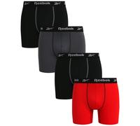 Reebok Men's Active Underwear - Performance Boxer Briefs (4 Pack) Size Medium BlackRedGrey