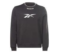Reebok Men's Arch Logo Vector Crew Hooded Sweatshirt, black, S