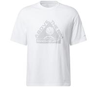 Reebok Men's Basketball Above The Rim Graphic Tee T-Shirt, White, Large