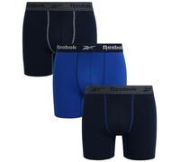 Reebok Men's Boxer Briefs - 3 Pack Moisture Wicking Athletic Performance Underwear Boxers for Men with Contour Pouch (S-L), Maritime Blue/Surf the Web/Maritime Blue, XL