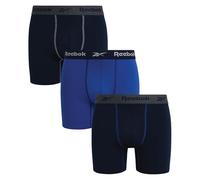 Reebok Men's Boxer Briefs - 3 Pack Moisture Wicking Athletic Performance Underwear Boxers for Men with Contour Pouch (S-L), Maritime Blue/Surf the Web/Maritime Blue, XL