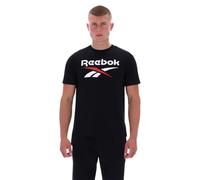 Reebok Men's Bruno Big Logo Crew Neck SS Tee Shirt, Black, XXL