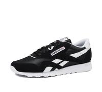 Reebok Men's Classic Nylon Sneaker, Black White, 12 UK