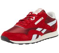 Reebok Men's Classic Nylon Sneaker, Classic Burgundy Flash Red Glass Blue, 3.5 UK