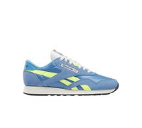 Reebok Men's Classic Nylon Sneaker, Essential Blue/Solar Acid Yellow/Vintage Chalk, 10 UK