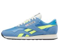 Reebok Men's Classic Nylon Sneaker, Essentialblue Solaracid Yellow Vtgchalk, 9.5 UK