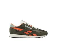 Reebok Men's Classic Nylon Sneaker, Hunter Green/Pump Orange/Vintage Chalk, 9.5 UK