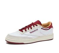 Reebok Men's Club C 85 Tennis Shoes, Casual Fashion White Sneakers, White/Retro Red/Chalk, 6 UK