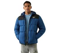 Reebok Mens Colour Block Reversible Puffer Jacket - Blue - XL - Blue - 100% Polyester