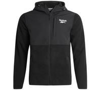 Reebok Mens Fleece Jacket - Lightweight Polar Fleece Zip Up Winter Jackets for Men - Gym Workout Running Outdoor Mens Jacket, Black Ink, M