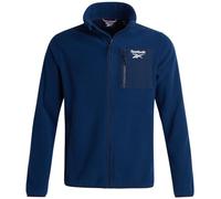 Reebok Mens Fleece Jacket - Lightweight Polar Fleece Zip Up Winter Softshell Jacket Men with Pockets for Hiking and Workout, Batik Blue, M