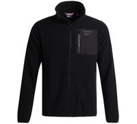 Reebok Mens Fleece Jacket - Softshell Polar Fleece Zip Up Jacket for Hiking & Workout - Lightweight Winter Jackets for Men, Black, Large