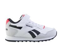 Reebok Men's Glide Elastic & Top Strap Sneaker, Ftwrwhite Mistgrey Energyred, 9 Child UK