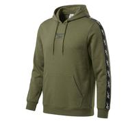 Reebok Mens Hoodie Large Army Green Tape Logo Fleece Lined Pullover Warm Lined