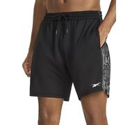 Reebok Men's Id Train Knit Blocked Snake 7” Short, Black, Large