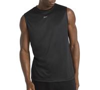 Reebok Mens Id Train Sleeveless Tech Crewneck Tank Top, Black, Large