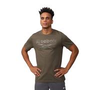 Reebok Men's Identity Camo T Shirt, Army Green, S UK