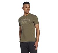 Reebok Men's Identity Camo T Shirt, Army Green, S UK
